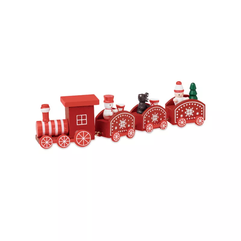 Pociąg świąteczny z MDF JUNA - Czerwony (CX1559-05)