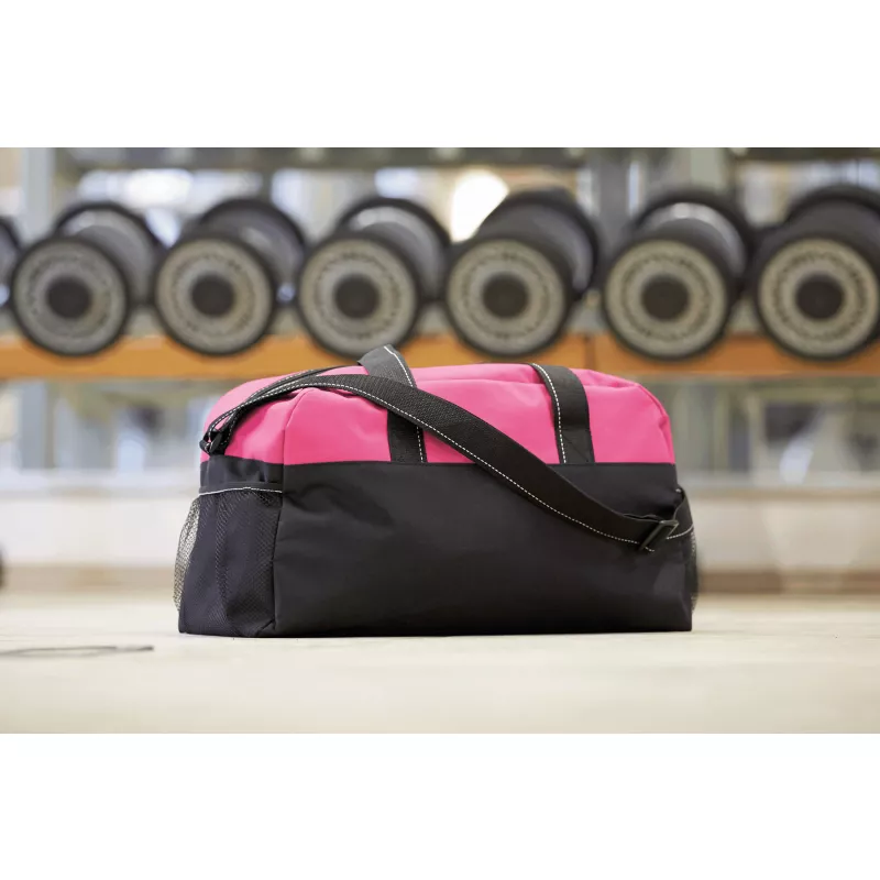 Sportowa torba FITNESS - czarny, różowy (56-0808555)