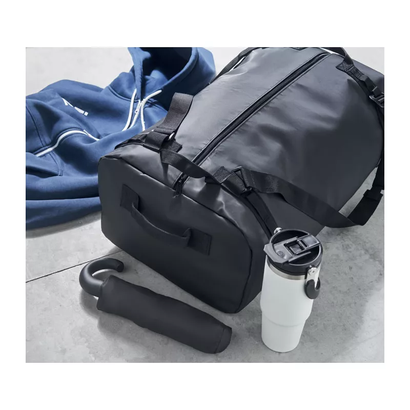 Torba podróżna z tarpauliny z funkcją plecaka MOUNTAIN - Czarny (MO2579-03)