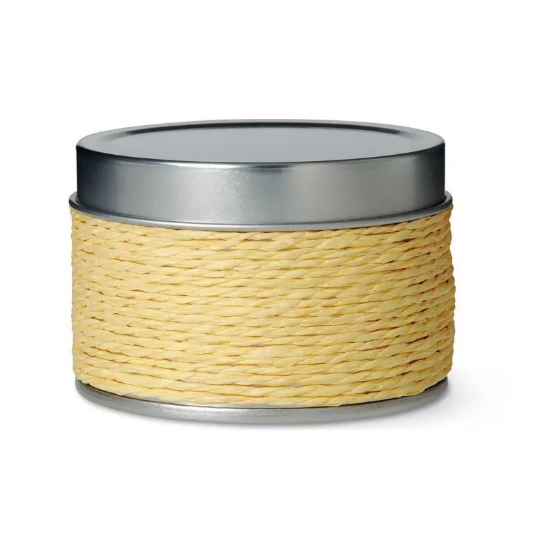 Świeca zapachowa roślinna 60 g w puszce DELICIOUS - Zólty (IT2873-08)