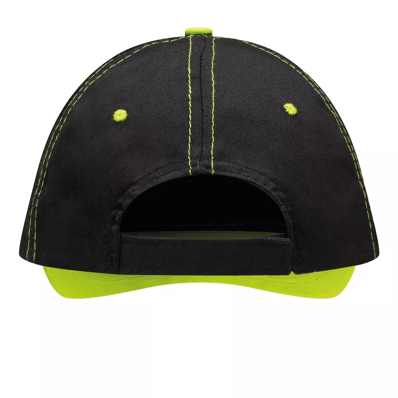 5 segmentowa czapka baseballowa - czarny, żółty (56-0702066)