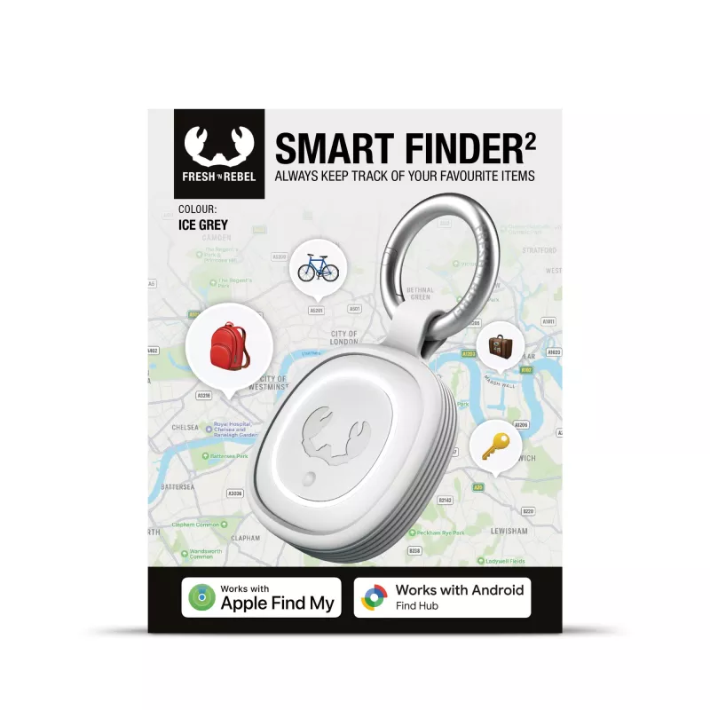 Fresh 'n Rebel Smart Finder 2 Lokalizator Bluetooth IPX7 wodoodporny - jasnoszary (LT49202-N0062)