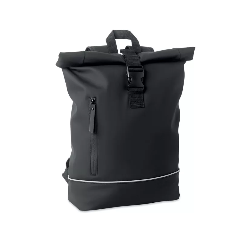 Plecak na laptop 15" z PU z odblaskiem LAPTOSA - Czarny (MO2581-03)