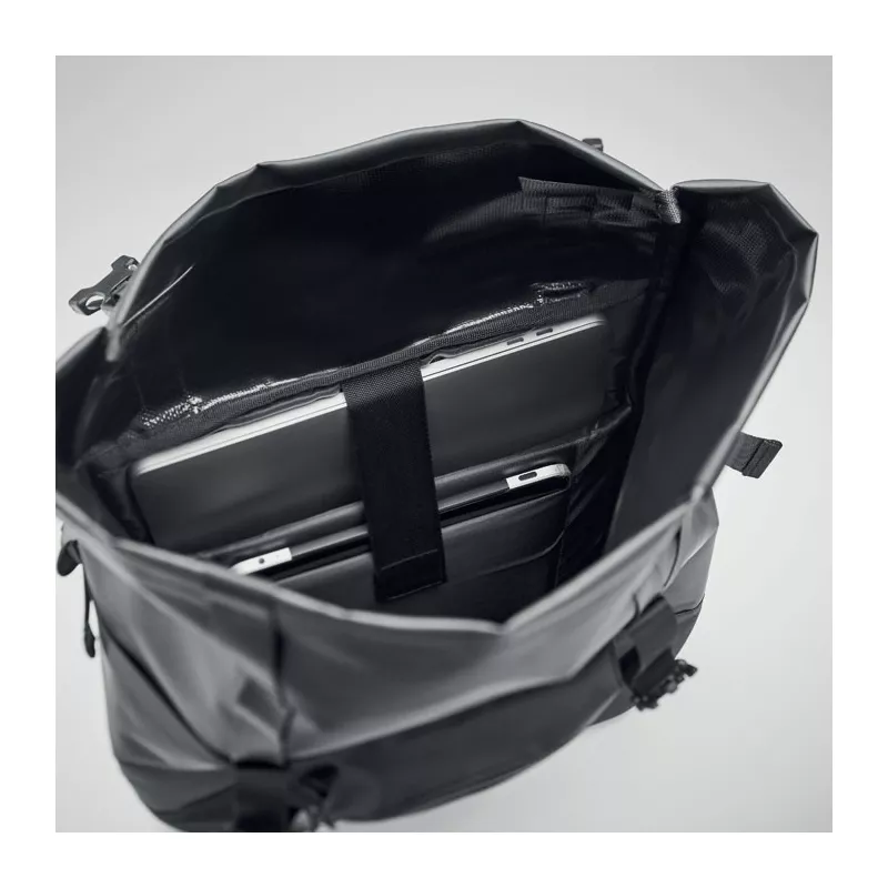 Plecak rolltop z tarpauliny JAYA BAG - Czarny (MO6939-03)