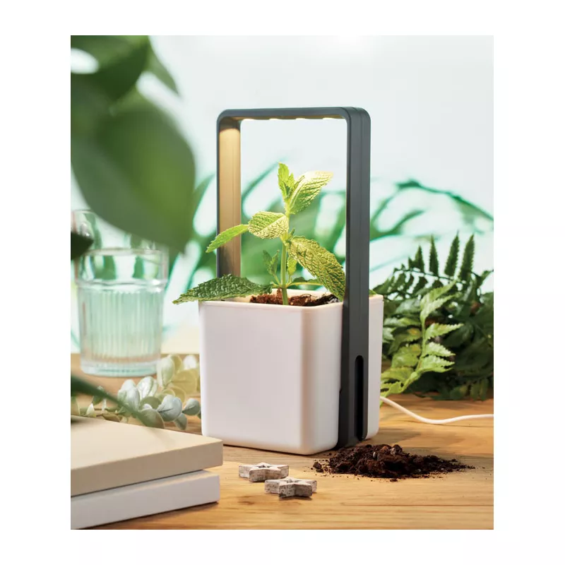 Ogródek domowy z oświetleniem LED LUSHLET - Bialy (MO2702-06)