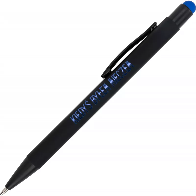 Długopis metalowy touch pen soft touch OHARA - niebieski (462404)