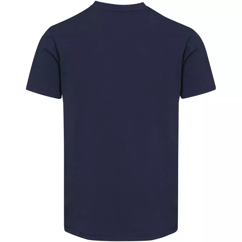 Balfour organiczna koszulka unisex z krótkim rękawem i dekoltem w serek, wykonana z materiału o gramaturze 200 g/m², z certyf - Granatowy (39665-NAVY)