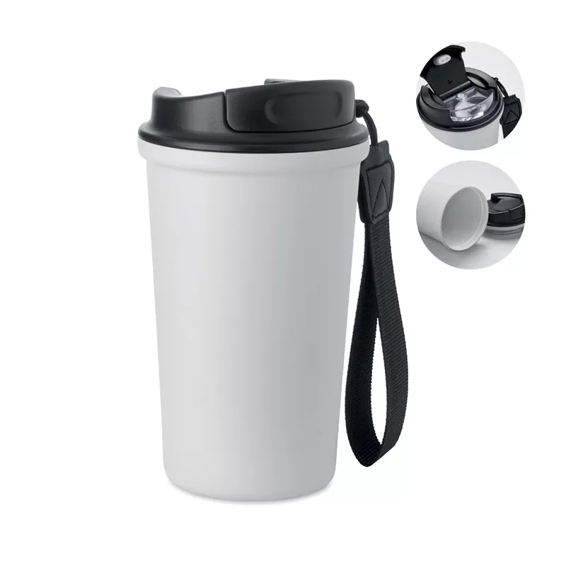 Kubek termiczny z ceramiczną wyściółką 400 ml NAKANO - Bialy (MO3156-06)