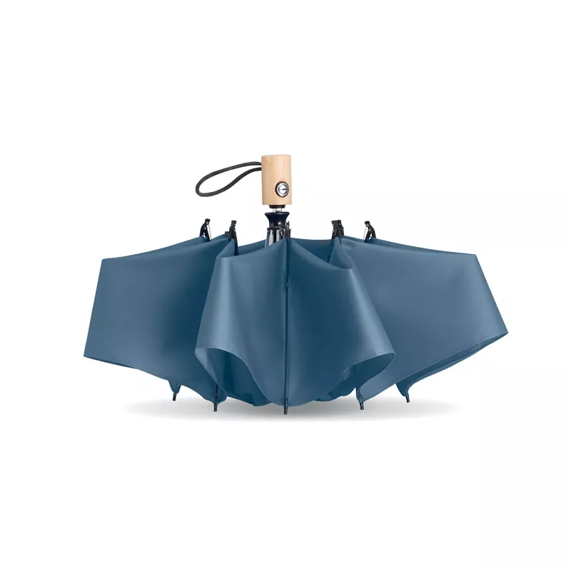 Parasol składany automatyczny 23" z RPET LEEDS - Niebieski (MO6265-04)