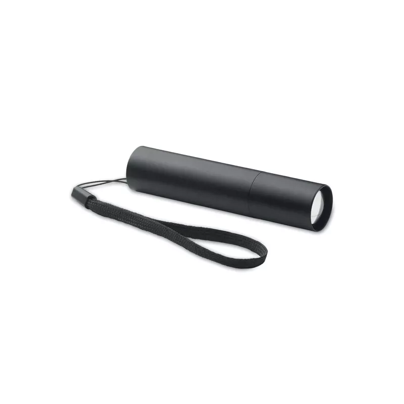 Latarka aluminiowa akumulatorowa z zoomem ALUMINATE - Czarny (MO2461-03)