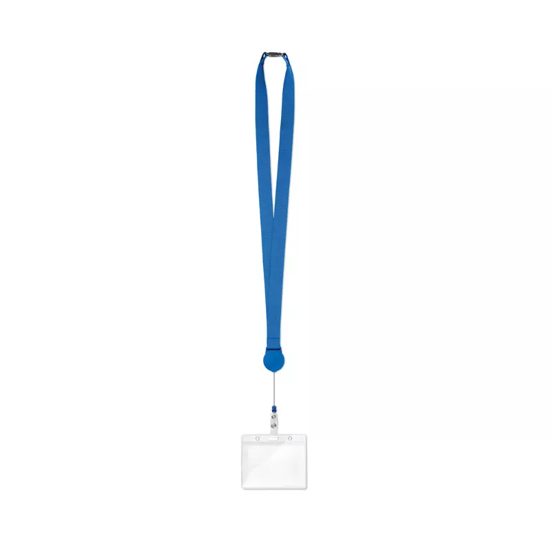 Smycz z wysuwanym uchwytem ZIP LANYARD - Niebieski (MO9852-37)