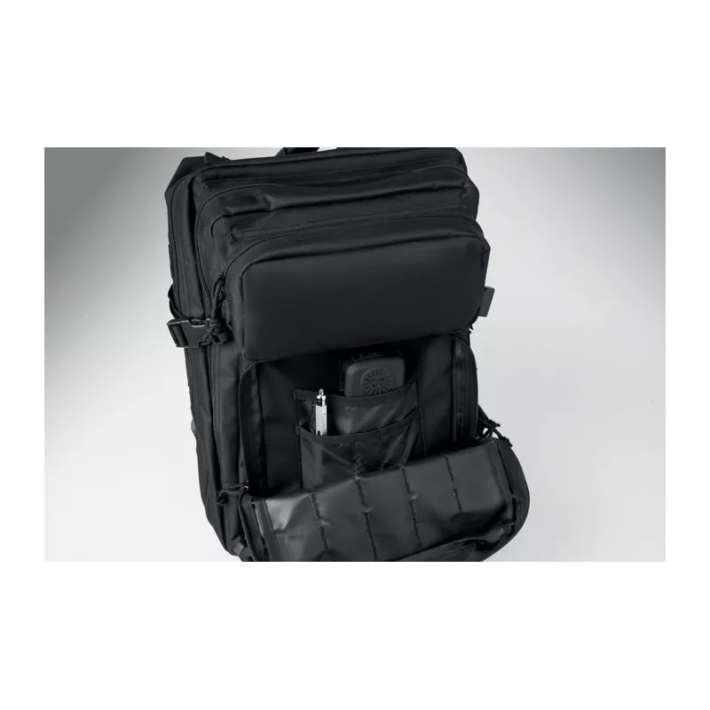 Plecak turystyczny z RPET 600D 50 l CARRYCONFI - Czarny (MO2970-03)