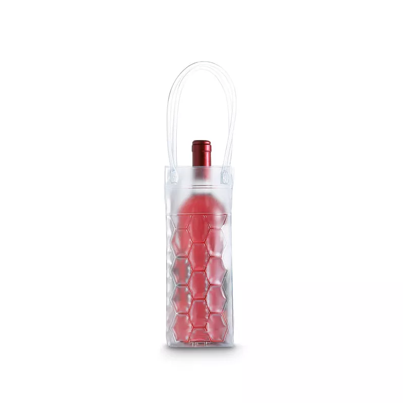 Torba chłodząca na butelkę z PVC BACOOL - Przezroczysty (MO7760-22)