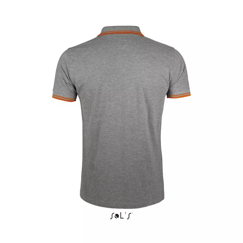 Koszulka polo męska bawełniana 200 g/m² Sol's PASADENA - Melanż Szary/pomarańczowy (S00577-MO)