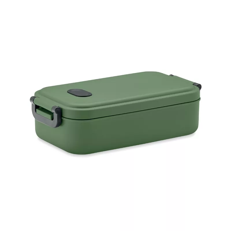 Lunchbox z PP z zaworem i klamrami 800 ml INDUS - Ciemnozielony (MO6855-60)
