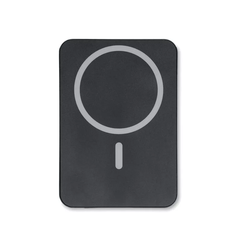 Powerbank magnetyczny ultracienki 5000 mAh SLIMVOLT - Czarny (MO3178-03)