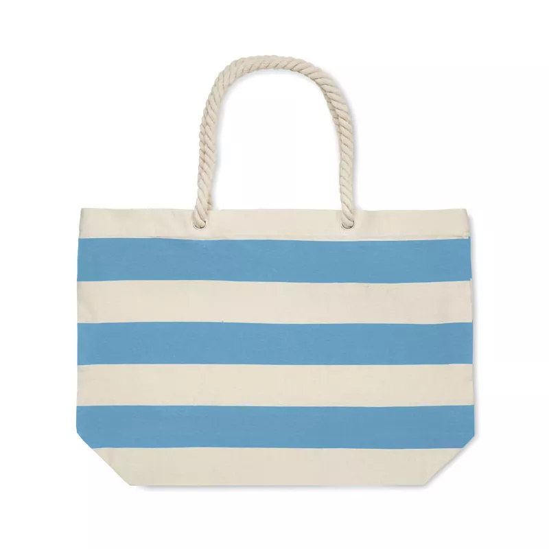 Torba plażowa bawełniana 220 g/m² HEAVEN STRIPE - Baby Blue (MO2126-66)