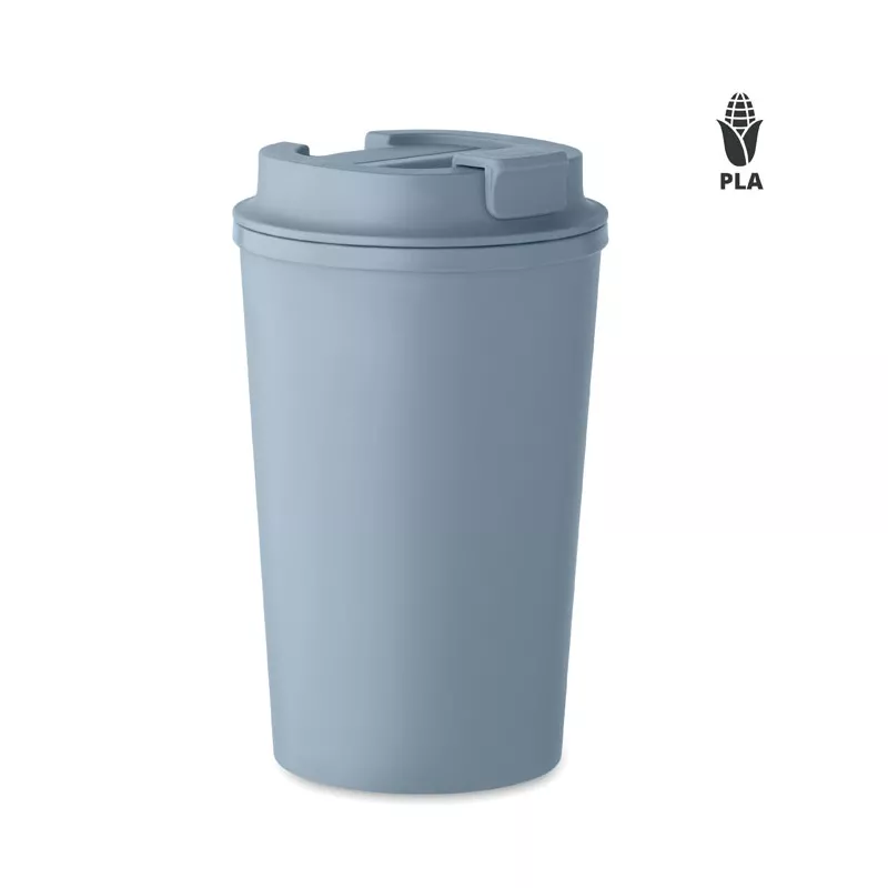 Kubek dwuścienny z PLA 350 ml BEIBAKU - Petrol (MO2310-20)