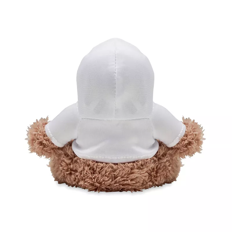 Maskotka małpka w bluzie z kapturem LENNY - Bialy (MO6737-06)
