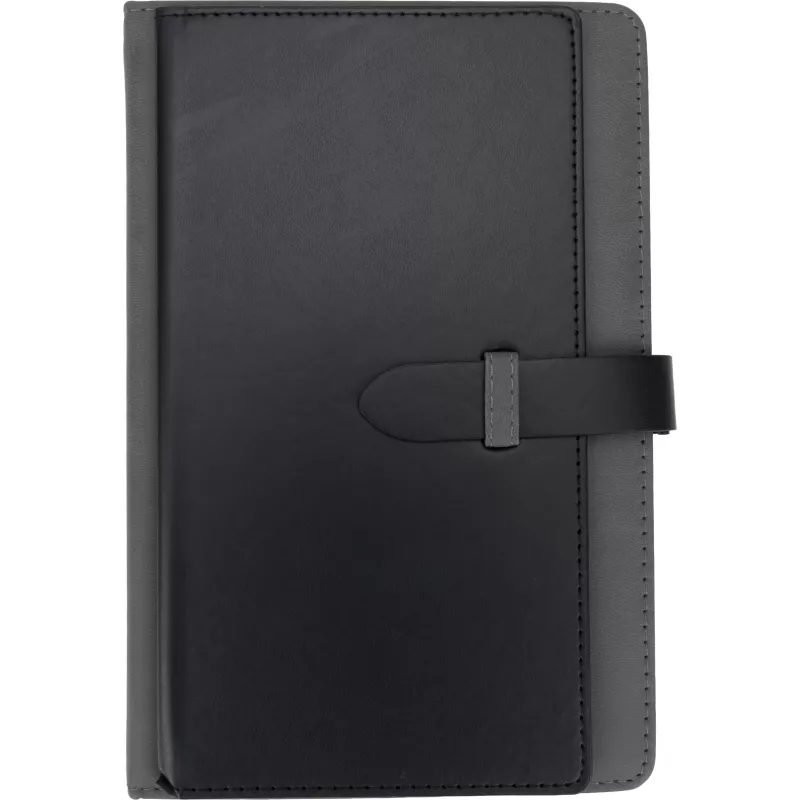 Notatnik A5 w linie z wizytownikiem MARTIN - ciemnoszary (2008877)