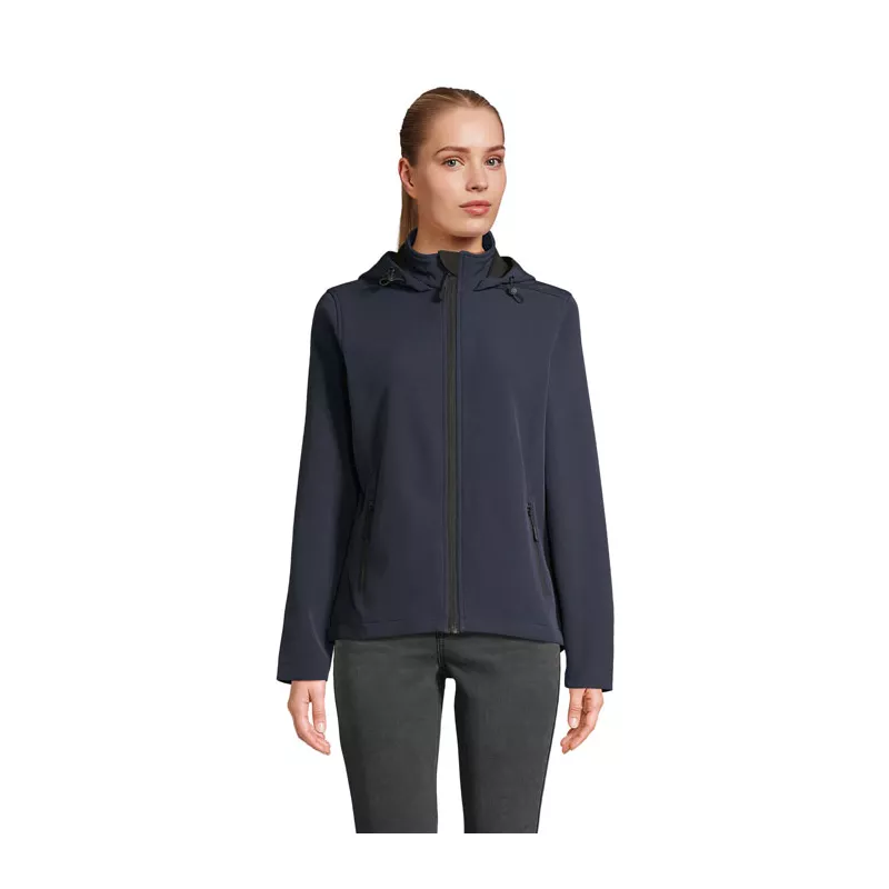 Softshell damski z kapturem Sol's RACE HOODED WOMEN - French Navy (S04448-FN)