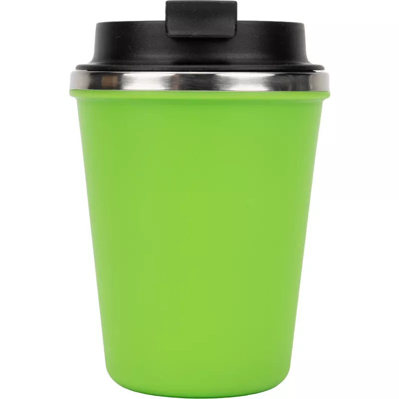 Kubek termiczny 350 ml z powłoką z recyklingu METODY - jasnozielony (8496229)