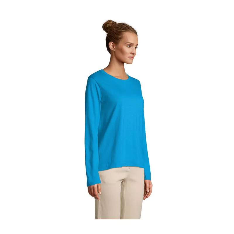 Koszulka damska z długim rękawem Sol's MONARCH WOMEN - Aqua (S04443-AQ)