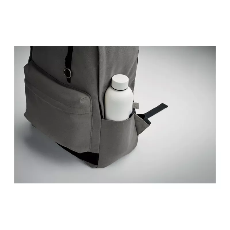 Plecak na laptop 15" z recyklingu 450 g/m² LEIRUR - Kamienny Szary (MO2391-15)