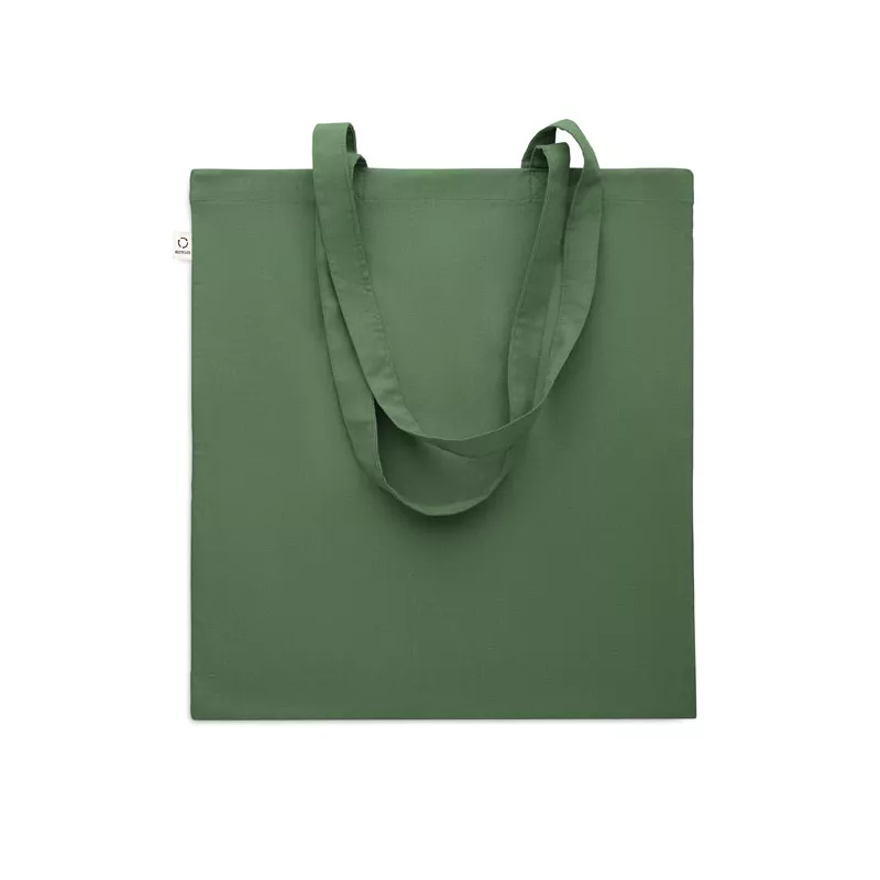 Torba z bawełny z recyklingu 140 g/m² VIVEKA COLOUR - Ciemnozielony (MO2302-60)