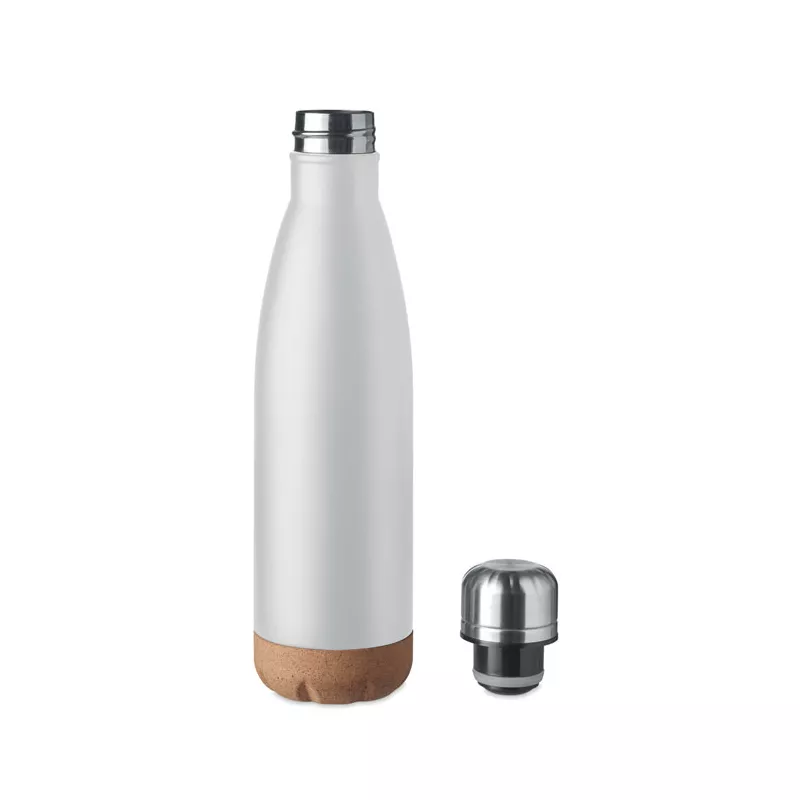 Butelka termiczna z korkową podstawą 500 ml ASPEN CORK - Bialy (MO6313-06)