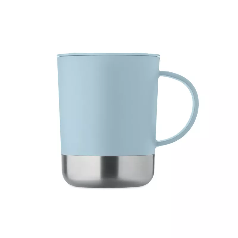 Kubek z PP z przesuwaną pokrywką 300 ml BEAKER - Baby Blue (MO2772-66)