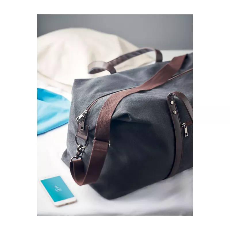 Torba weekendowa z płótna 450 g/m² ZURICH - Czarny (MO6279-03)