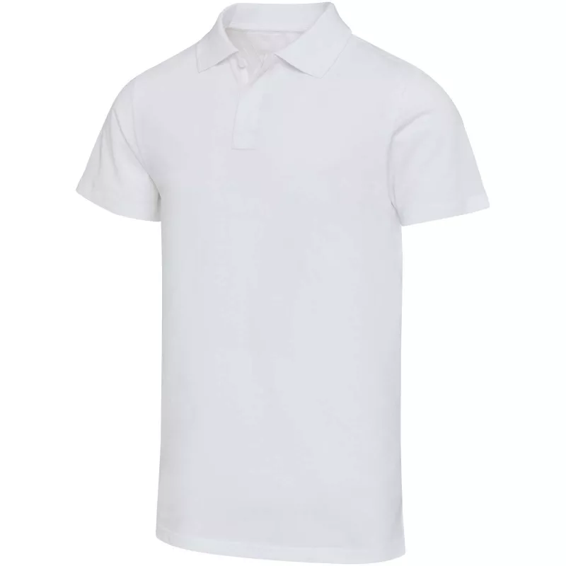 Graphite organiczna koszulka polo unisex o gramaturze 180 g/m², z krótkim rękawem i certyfikatem OCS - Biały (39559-WHITE)