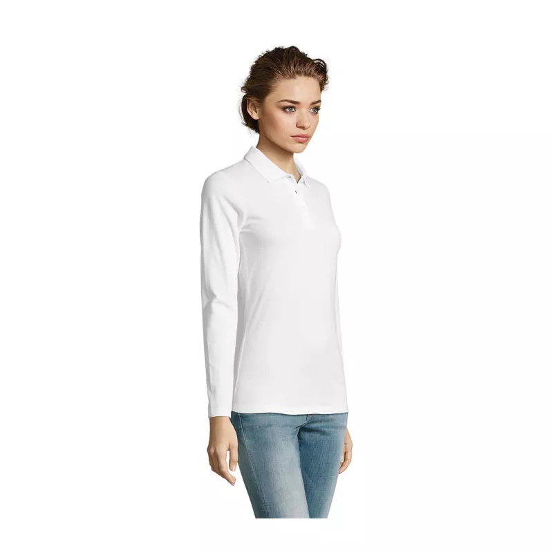 Polo damskie 180 g/m² Sol's PERFECT LSL WOMEN - Bialy (S02083-WH)