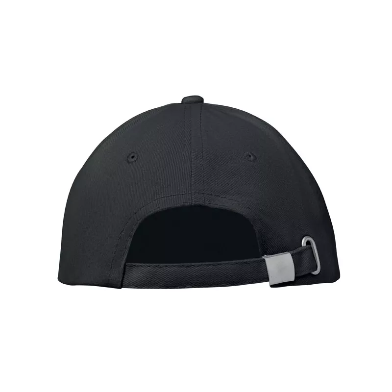 Czapka z daszkiem 6-panelowa 260 g/m² BUFFALO - Czarny/Czerwony (MO1464-83)