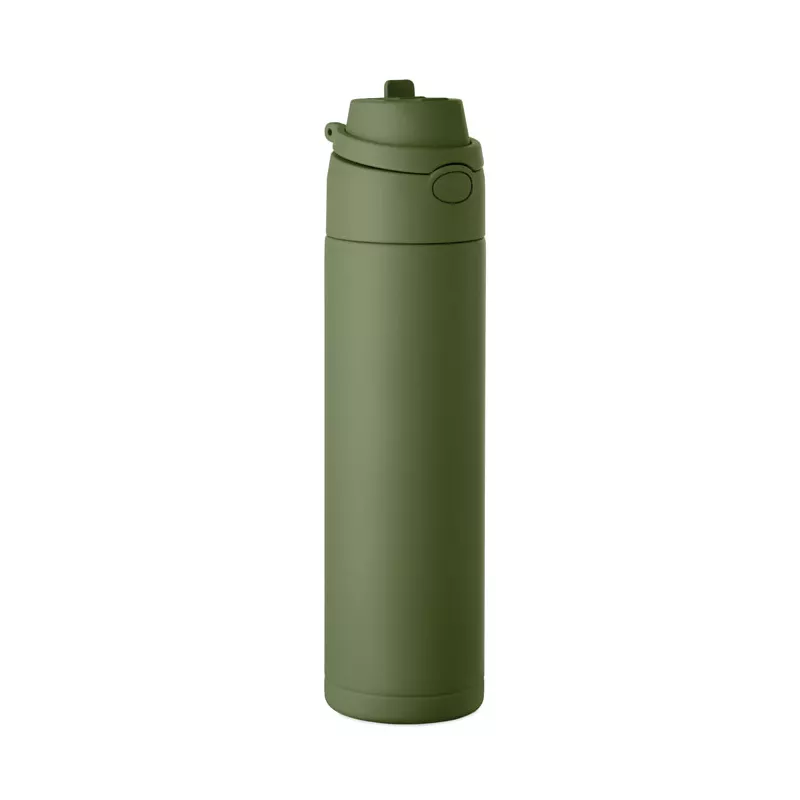 Butelka stalowa ze słomką 650 ml TOIEN ONE - Ciemnozielony (MO2989-60)