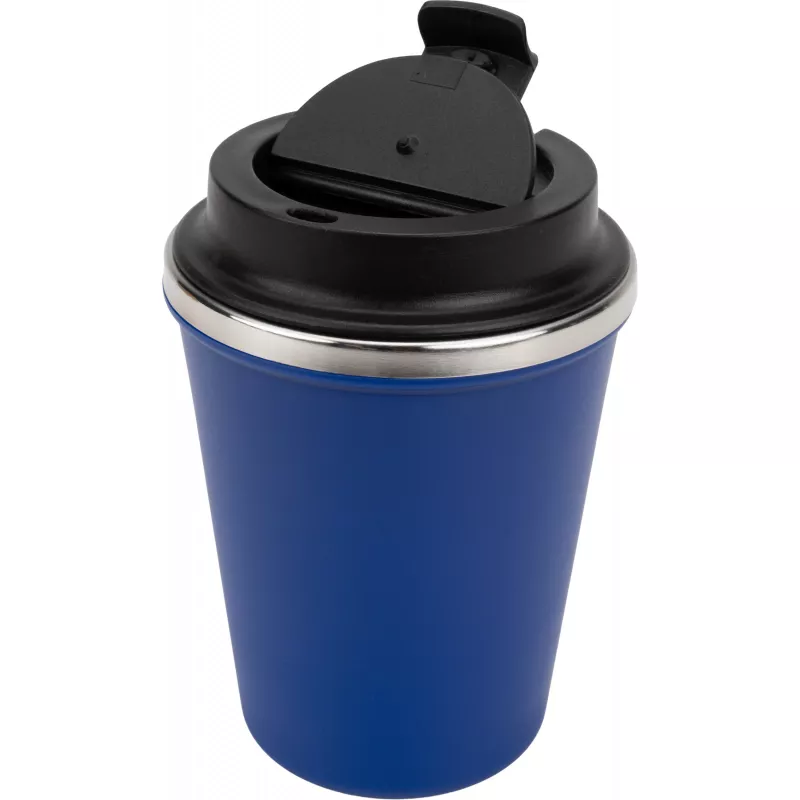 Kubek termiczny 350 ml z powłoką z recyklingu METODY - granatowy (8496244)