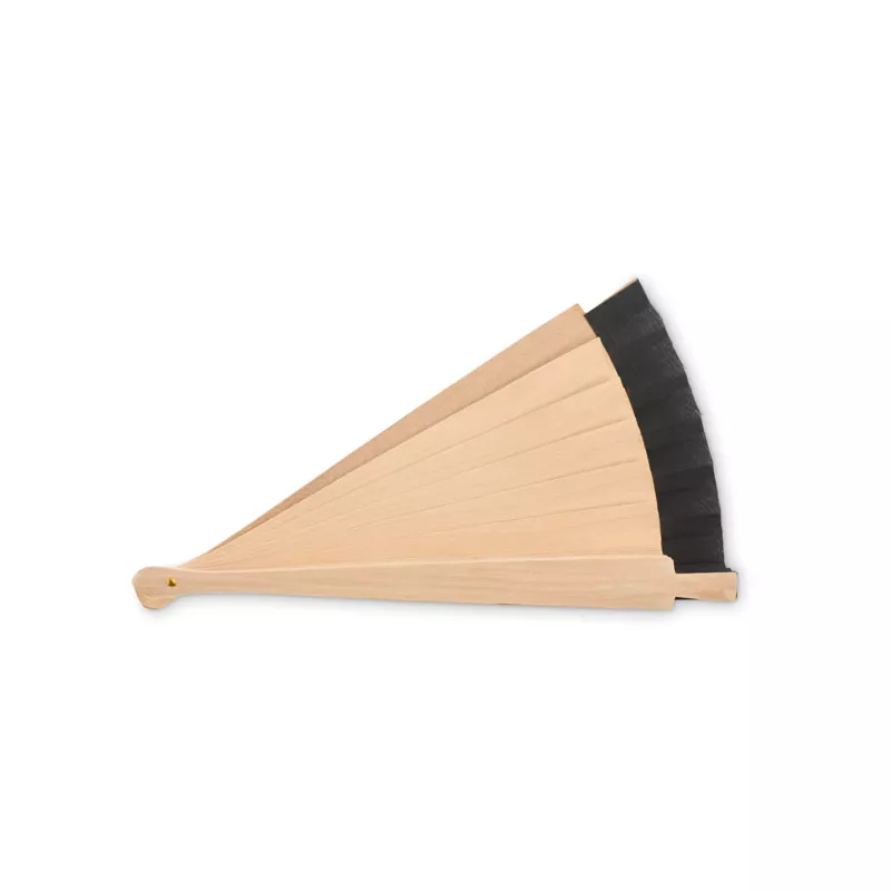 Wachlarz drewniany z 34 żebrami WOODFAN - Czarny (MO2883-03)