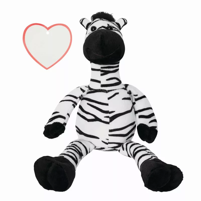 Pluszowa zebra LORENZO - biały, czarny (56-0502077)