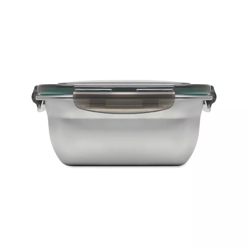 Lunchbox stalowy 1500 ml z przegrodą LOX PLUS - Przezroczysty Szary (MO2344-27)