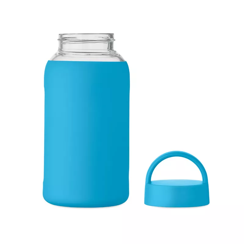 Butelka szklana z pokrowcem 600 ml BORIS - Turkusowy (MO2912-12)