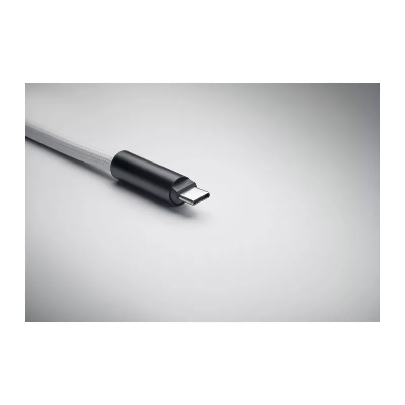 Smycz do telefonu z kablem 60W USB-C COCHARGE - Bialy (MO2618-06)