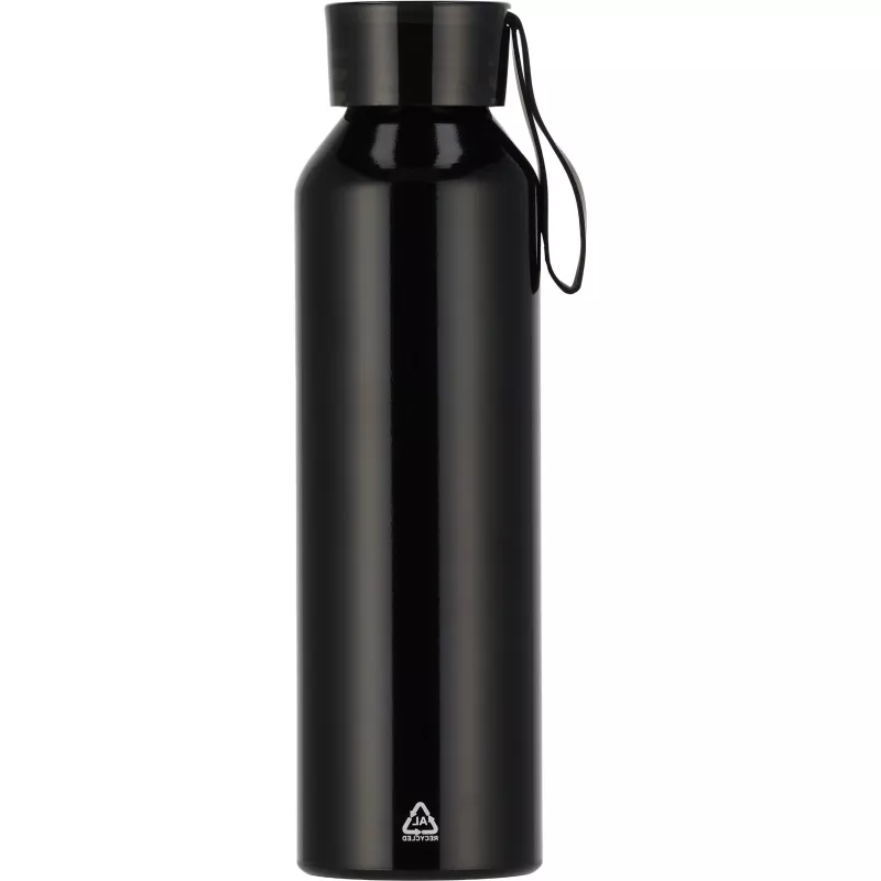 Butelka z aluminium z recyklingu CORK 600 ml - czarny (424703)