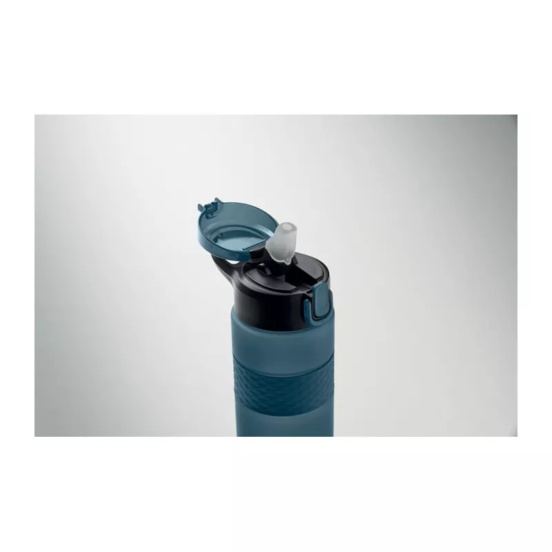 Butelka z RPET ze słomką 700 ml ISJFORDEN - Francuski Granat (MO2755-85)