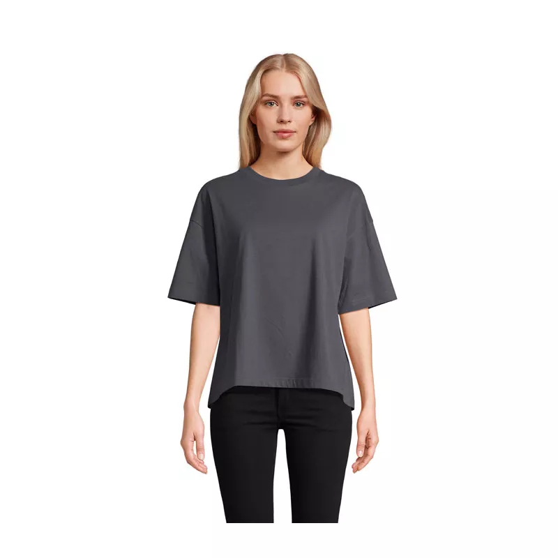 Koszulka damska oversize 180 g/m² Sol's BOXY WOMEN - Mysi Szary (S03807-MU)