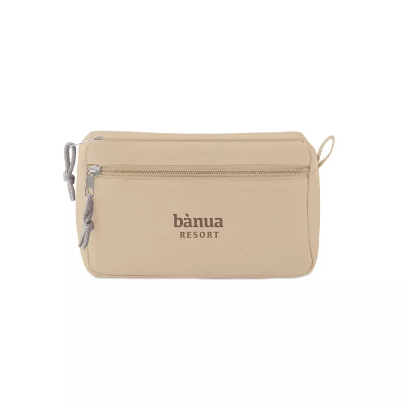 Kosmetyczka z podwójnym zamkiem NEW & SMART - Bezowy (MO9345-13)