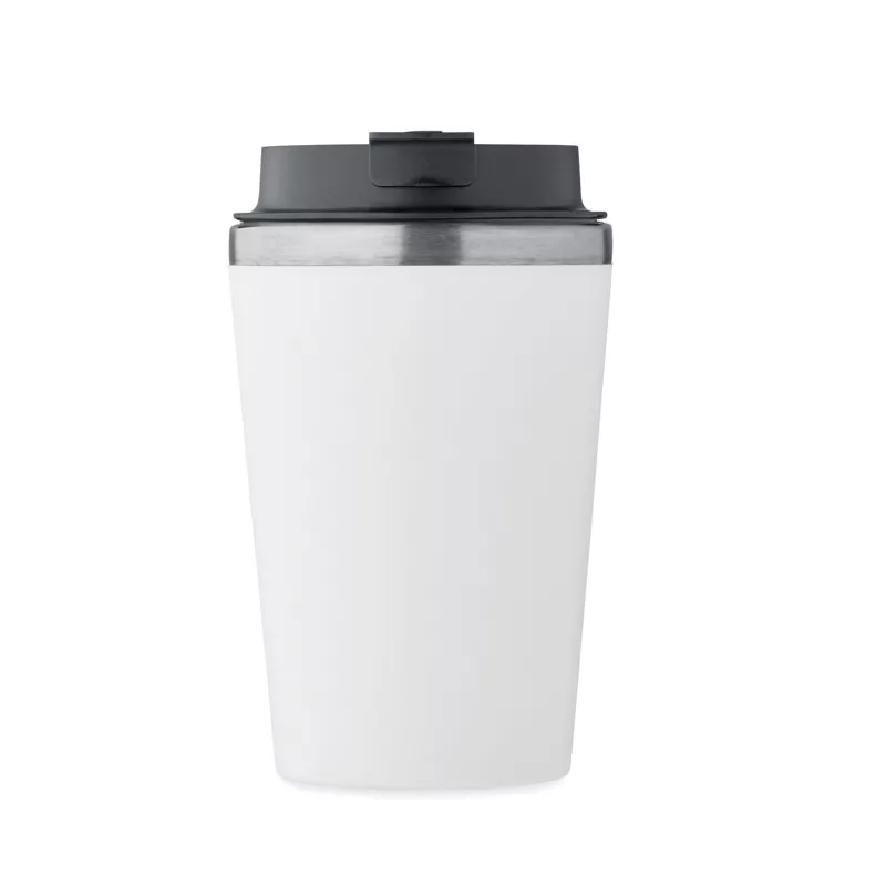 Kubek dwuścienny z powłoką ceramiczną 350 ml BLERM - Bialy (MO2572-06)