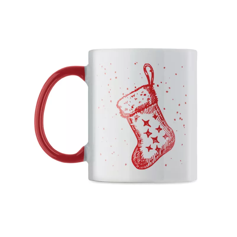 Kubek ceramiczny świąteczny 300 ml FESTIMUG - Czerwony (CX1571-05)