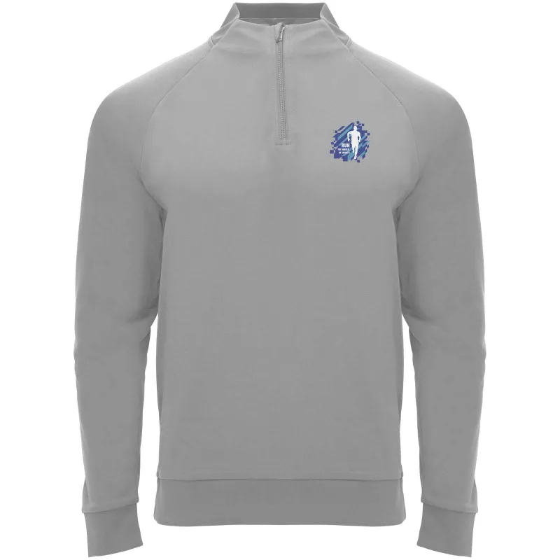 Epiro bluza unisex z długim rękawem i zamkiem błyskawicznym 1/4 200 g/m² - Szary (R1115-GREY)