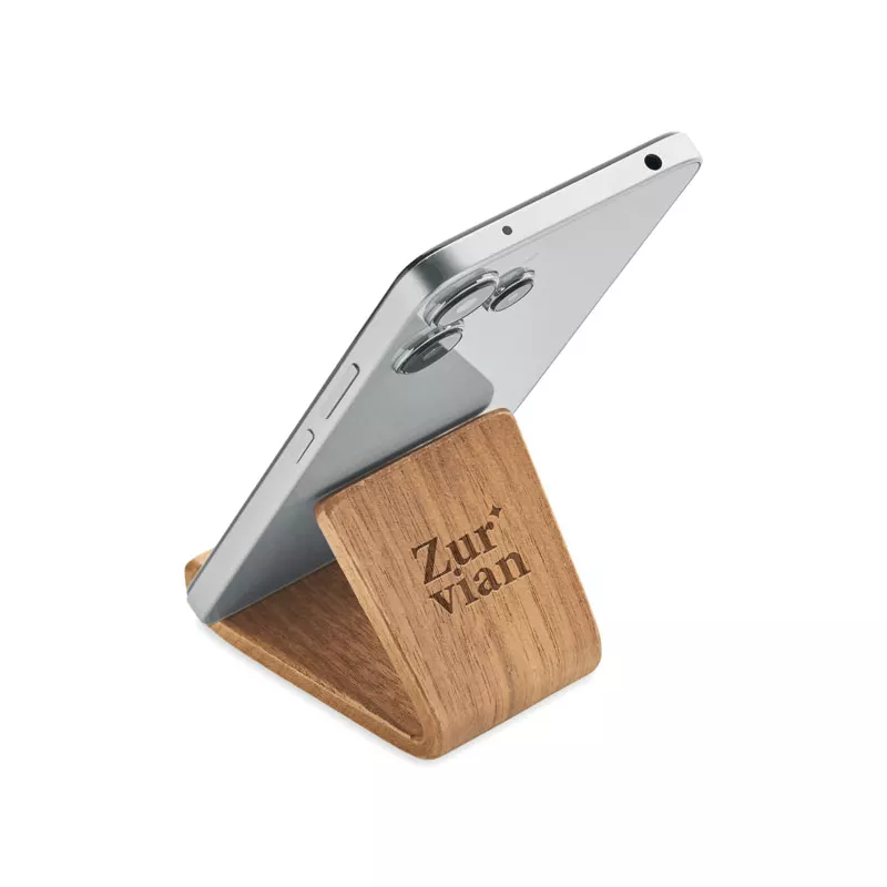 Stojak na telefon z drewna orzechowego HOLD - Drewna (MO3128-40)